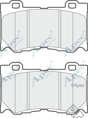 APEC BRAKING Комплект тормозных колодок, дисковый тормоз PAD1709